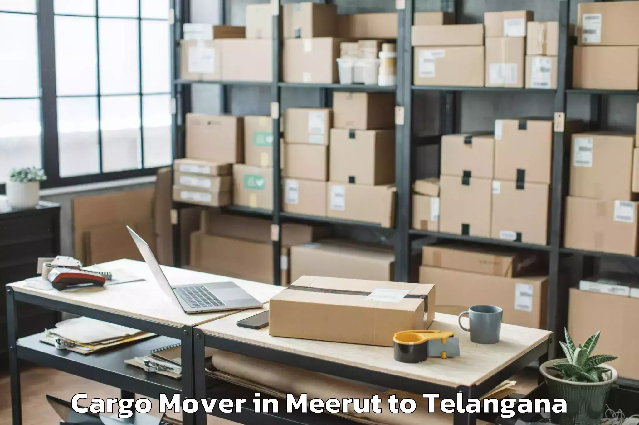 Get Meerut to Konijerla Cargo Mover